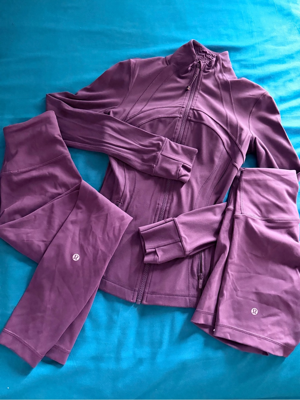 lululemon athletica Purple Full-Zip Jacket & Leggings Set
